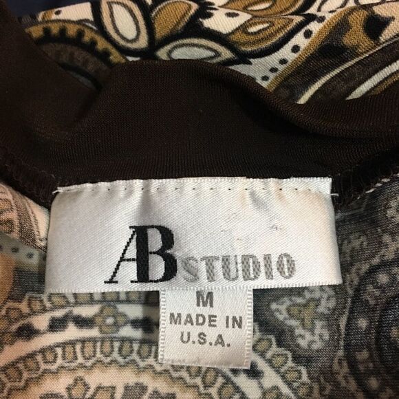 AB Studio Women’s Blouse w\ Wrap Look M - Picture 4 of 4